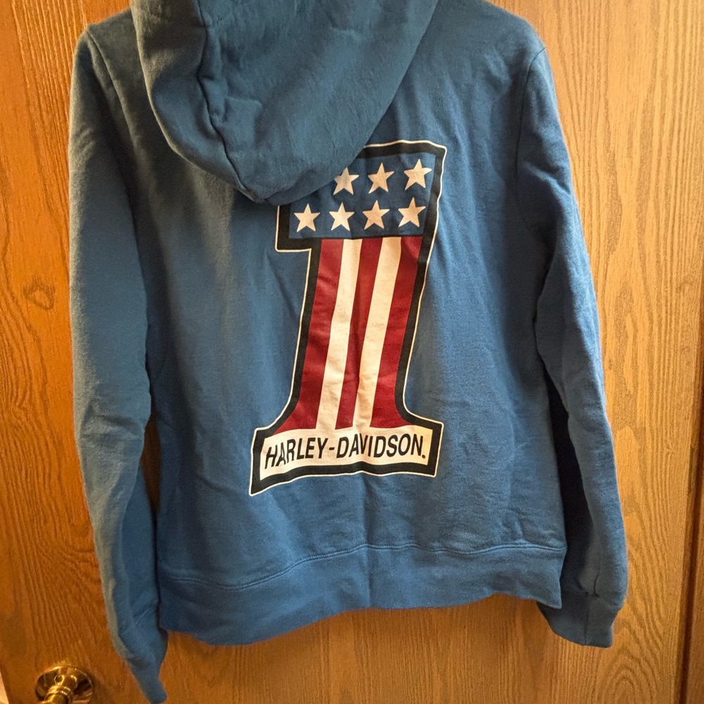 Harley-Davidson Teal Zip-Up Jacket - Picture 2 of 2